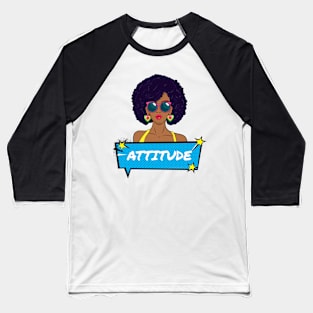 Attitude Afro Retro Baseball T-Shirt